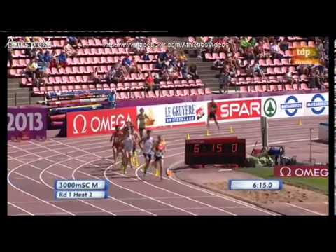 3000m steeplechase heat 2 european U23 championships 2013, Collenot-Spriet wins