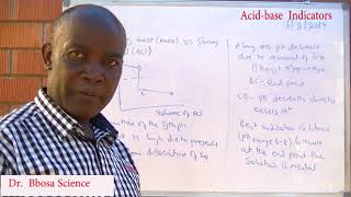 Acid base indicators and pH titration curves