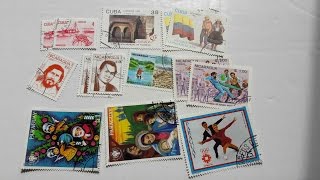 Марки Набор марок Никарагуа Куба Парагвай