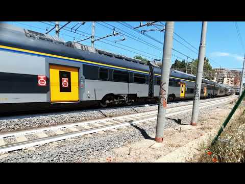 Rock per Fara Sabina e Leonardo Express in transito nei pressi di Via Latina a Roma