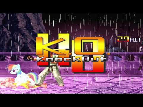 Hayato and Dhalsim VS Ryo and Rainbow Dash M.U.G.E.N. 4K60