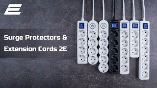 2E power strip Plus 5XSchuko switch, 3G*1.0mm2, 3m, white