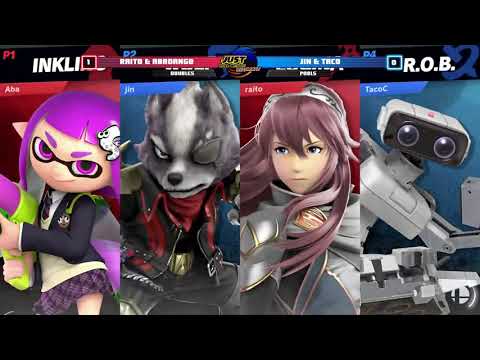 Abadango (Inkling) & Raito (Lucina) vs jin (Wolf) & Taco (R.O.B.) - JRWI!11 Doubles