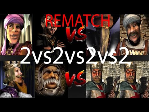 EMIR SNAKE VS WAZIR SULTAN VS PHILIPP MARSHALL VS 2 LIONHEARTS | Stronghold Crusader Ai Battle