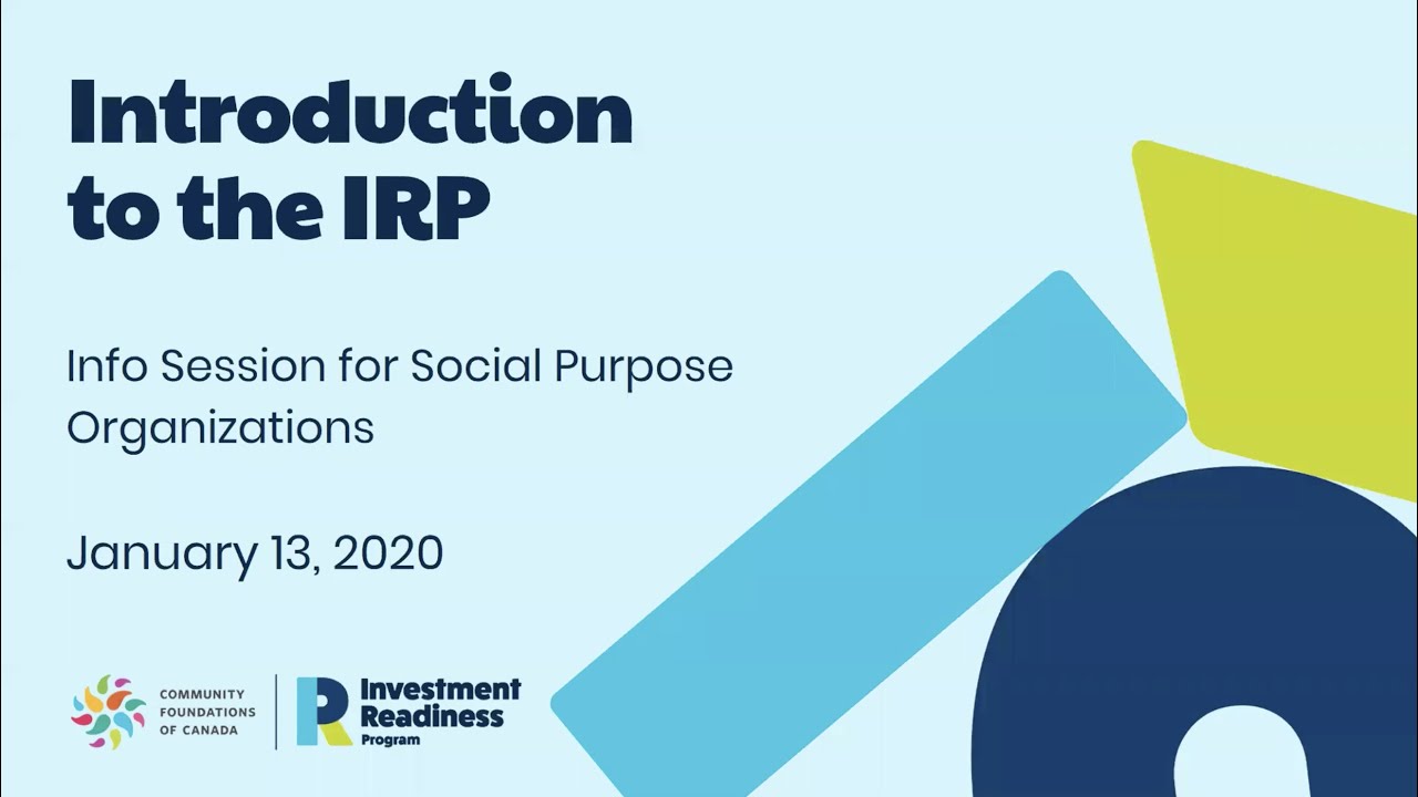 The IRP: A 101 for social purpose organizations