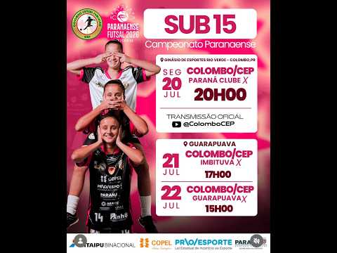 🏆 AO VIVO | Colombo/CEP x Paraná Clube | Campeonato Paranaense Sub-15