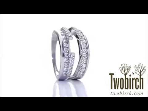 0.5 Ct. Combination Cathedral and Classic Ring Guard - TwoBirch TB-GUARD-0077-WG-H