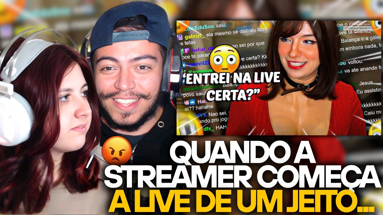 (APANHEI KKKKK) QUANDO A STREAMER COMEÇA A LIVE DE UM JEITO MEIO PECULIAR - CLIPS ENGRAÇADOS | REACT