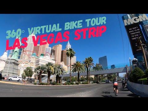360° Virtual Bike Tour of LAS VEGAS STRIP - VR Cycling for Indoor Trainers & Exercise Bikes