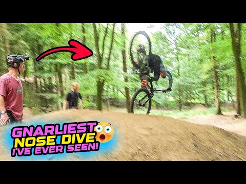 THE GNARLIEST NOSE DIVE CRASH I'VE EVER SEEN - NEW BIKE SHREDDING!