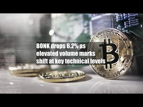 Akcje BONK spadają o 6,2%, ponieważ wysokie poziomy wolumenu zmieniają się na kluczowych poziomac...