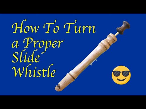 How I Turned a Long Elegant Slide Whistle.... Woodturning with Sam Angelo with Sam Angelo