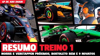 🚨TL1: NORRIS E VERSTAPPEN PRÓXIMOS, PIASTRI FORA, BORTOLETO BEM E 9 NOVATOS |FÓRMULA 1 | GP EM CASA+