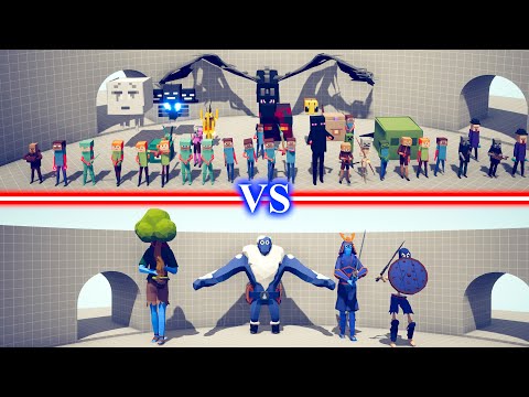 MINECRAFT Team vs GIANTS Team - Totally Accurate Battle Simulator TABS
