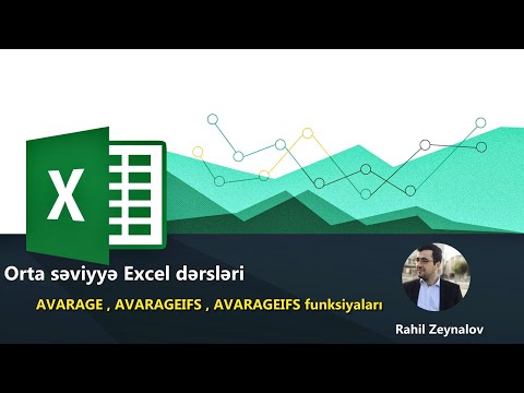 Excel dərsləri 5. AVARAGE  , AVARAGEIFS , AVARAGEIFS   funksiyaları