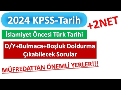 2024 KPSS TARİH MÜFREDATTAKİ ÖNEMLİ YERLER-İSLAMİYET ÖNCESİ TÜRK TARİHİ