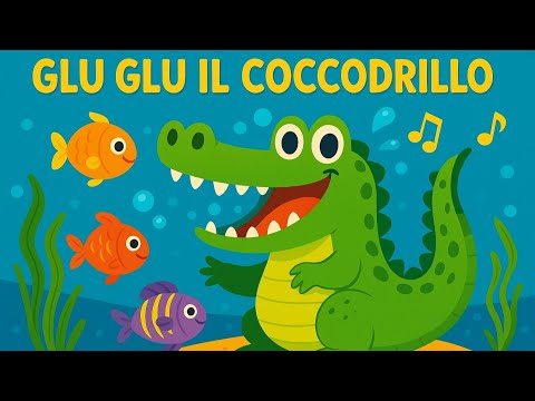 Canzone del Coccodrillo per Bambini 🐊 Glu Glu il Coccodrillo | Canzoncina Italiana 0–4 anni