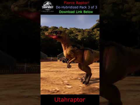 FIERCE RAPTOR - Utahraptor - De-Hybridized Pack - Download Link Included - JWE Mods - #shorts