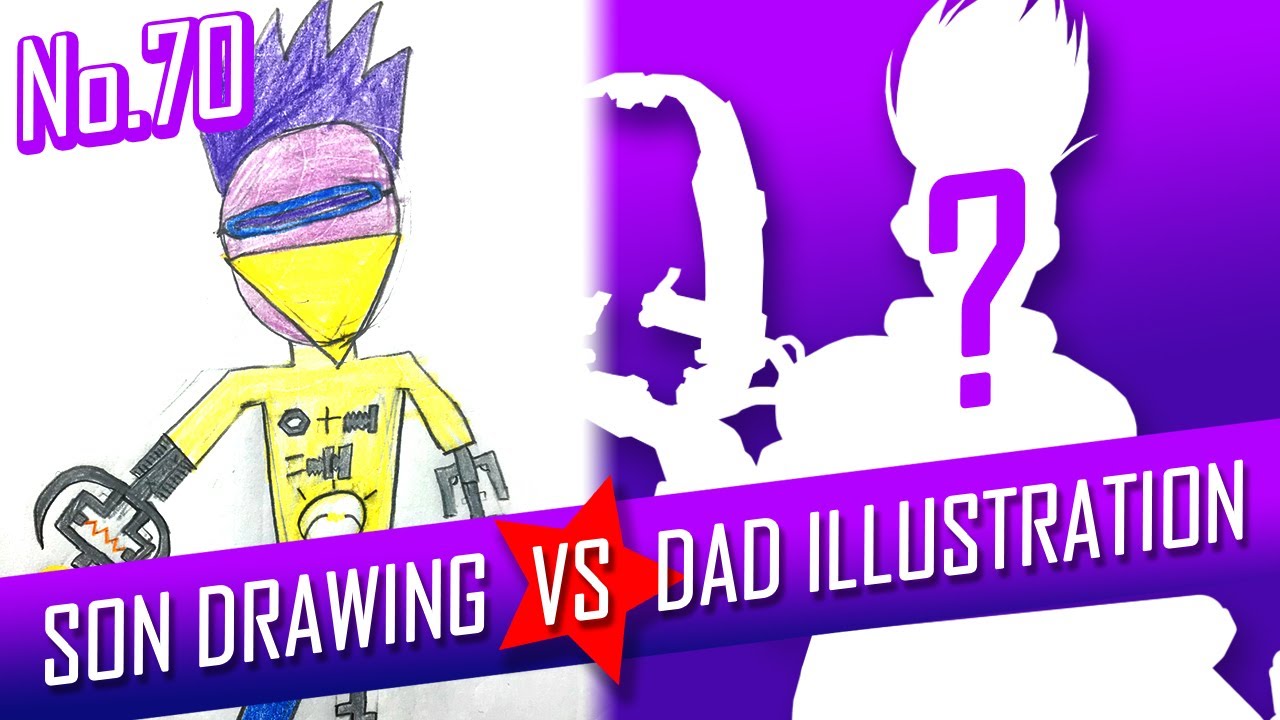 SON DRAWING VS DAD ILLUSTRATION - Elite Mechanic "Blue-B" No.70