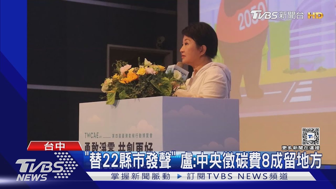 「替22縣市發聲」 盧秀燕:中央徵碳費8成留地方