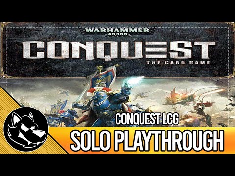 40k Conquest LCG | Solo Playthrough | Imperial Guard vs Eldar