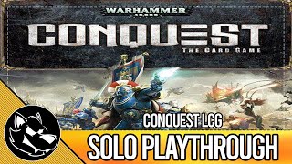 40k Conquest LCG | Solo Playthrough | Imperial Guard vs Eldar
