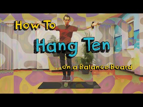 Hang Ten - Beginner Balance Board Trick  - on my wahu Board -