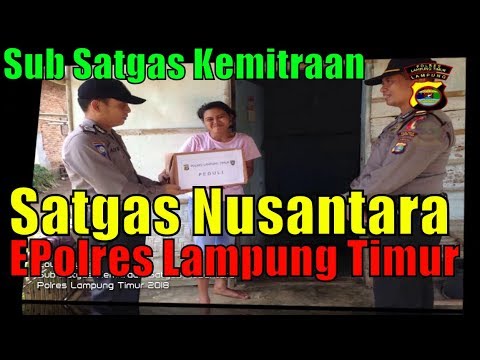 Anjangsana Ke Kaum Duafa dan Fakir Miskin Sub Satgas Kemitraan Satgas Nusantara Polres Lampung Timur