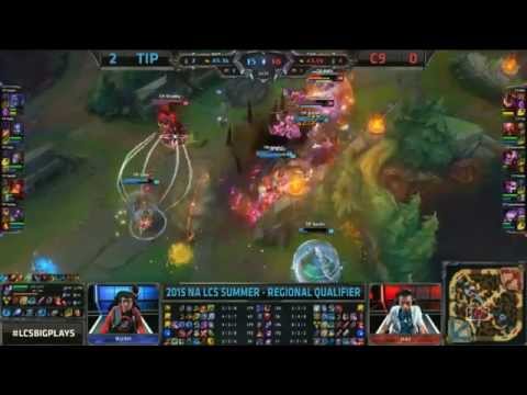 LoL: C9 Sneaky (Vayne) Quadrakill vs. TIP