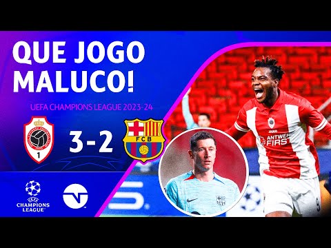 Gols e lances de Antwerp x Barcelona