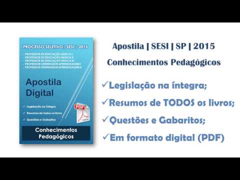 Apostila | SESI | Processo Seletivo | 2015