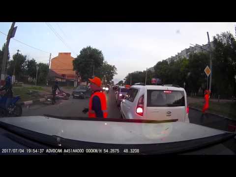 Авария с мотоциклистом в Ульновске