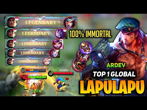Lapu2 Perfect Legendary Gameplay [ Top 1 Global Lapu Lapu Best Build ] ArDev - Mobile Legends