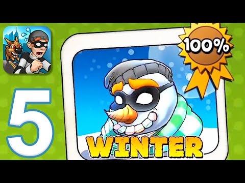 Robbery Bob - Gameplay Walkthrough Part 5 - Chapter 5: Winter (iOS, Android)