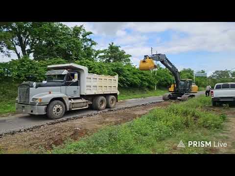 Trabajos de mejoramiento en vía principal a San Jorge,  tramo de Las Jarretadas hacia segundo canal.