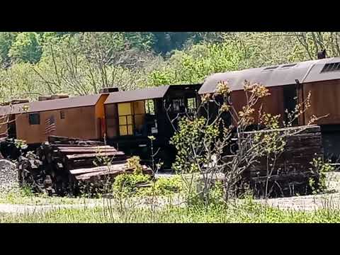 Loram Rail Grinder in the siding. Versailles Boro.