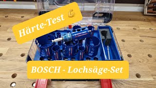 Härte-Test - BOSCH Professional Lochsäge-Set