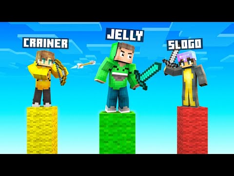 YELLOW vs. GREEN vs. RED Tower Challenge in Minecraft!