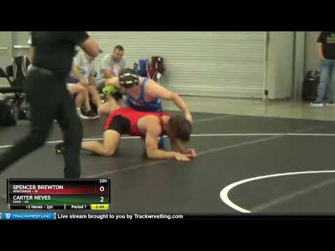 220 Lbs Round 3 (8 Team) - Spencer Brewton, Wisconsin Vs Carter Neves, Ohio 08e2