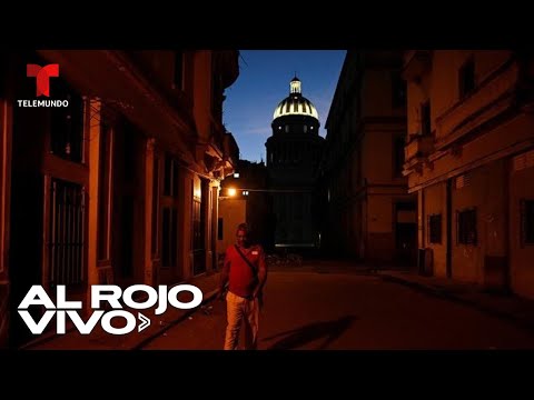Cae la noche en La Habana en medio a un apagón masivo en Cuba | Al Rojo Vivo | Telemundo
