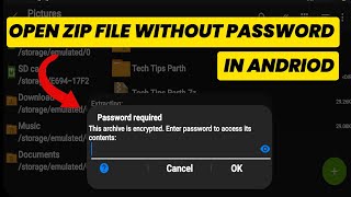 Open Zip File Without Password || Unlock Password Protected Zip File