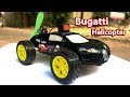 How To Make Electric Helicopter By RC Bugatti Chiron Powered Air Car Electric Bugatti Chiron DIY