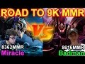 Dota 2 Miracle vs Badman : Road to 9K MMR