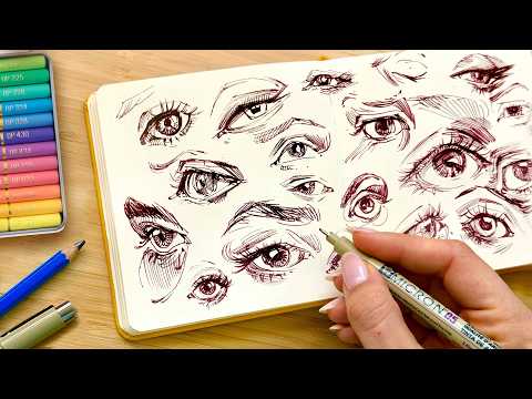 How I Practice Drawing EYES! (Sketching Face Features Pt.1) 