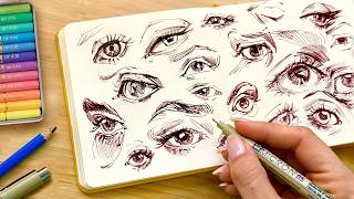Sketchbook Studies: How I Practice Drawing Eyes