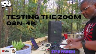 Testing out the Zoom Q2n-4k with some portablist cuts on the Numark PT-01.