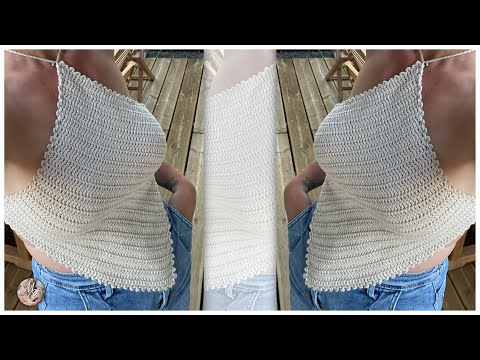 #371 Top express  🌸FACILE & RAPIDE (version longue) @mailanec #crochet #tutorial #pattern #top