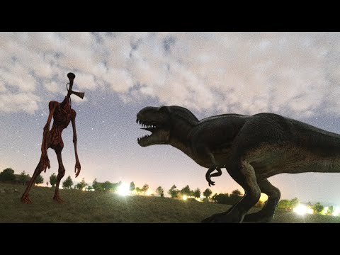 Siren Head Vs t rex Real Life Fight - A Short Film