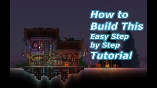 Terraria house how to build house Snow Cabinhouse Terraria Tutorial