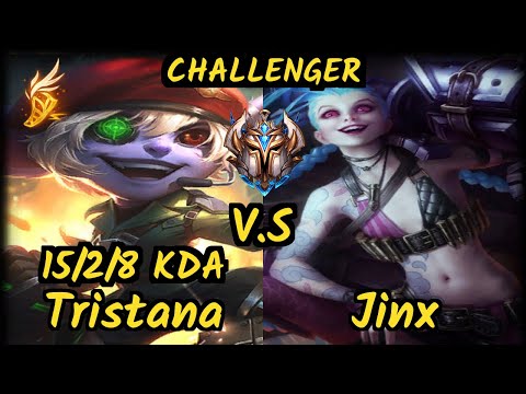 Luger (TRISTANA) vs JINX - 15/2/8 KDA BOTTOM ADC CHALLENGER GAMEPLAY - EUW v9.7